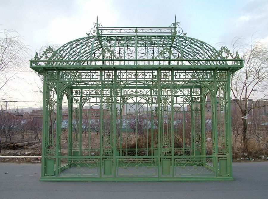 Schmiedeeiserner Pavillon 5.28m/3.76m Hoehe 5.13m