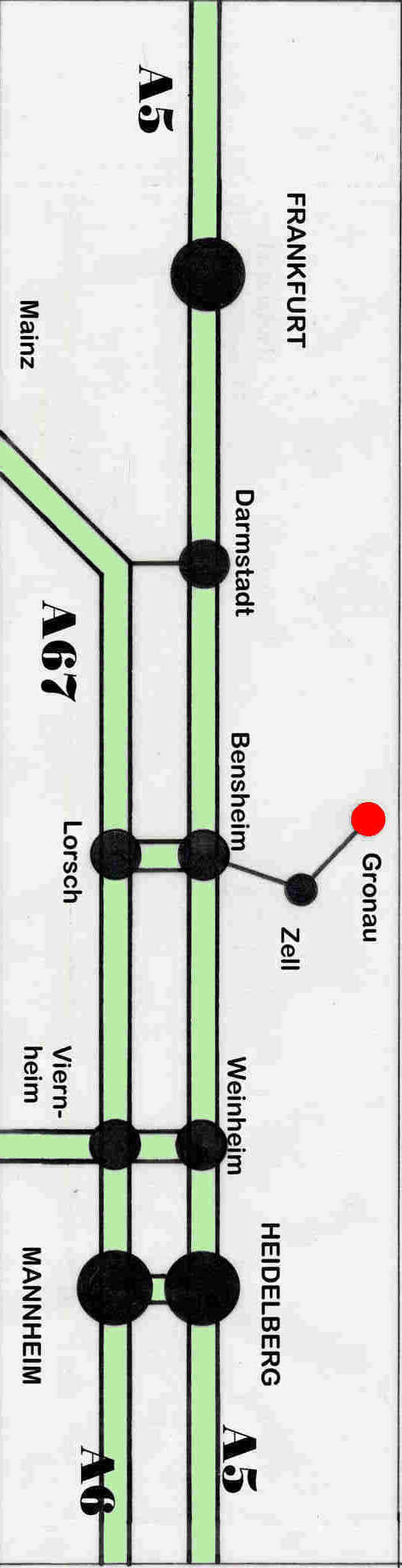 Anfahrt ber Autobahn